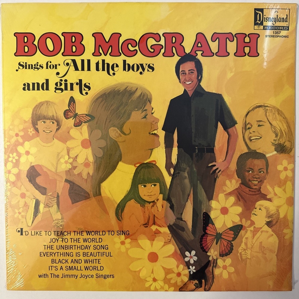 BOB McGRATH Sings For All The Boys And Girls Vinyl LP 1974 Disneyland 1357 Mint